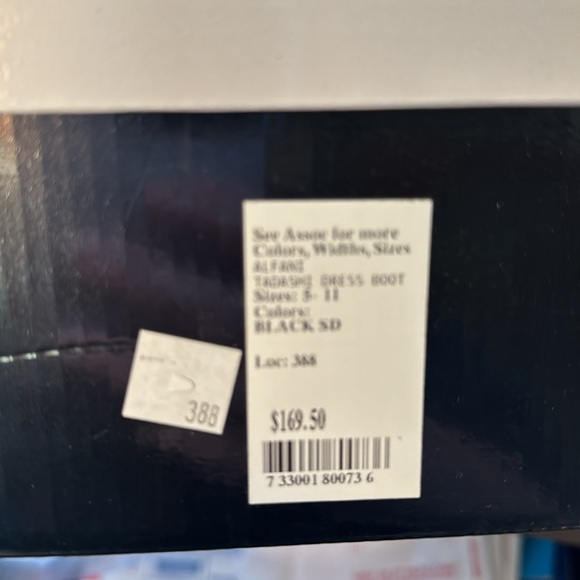 ALFANI BLACK LEATHER & CALF HAIR BOOTS - Picture 14 of 15